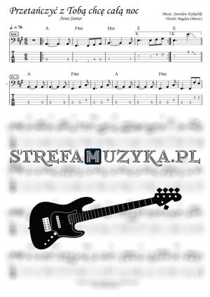 Przetańczyć z Tobą chcę bass tab gitara basowa