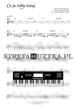 Co ja robię tutaj - sanah - Nuty na Keyboard - StrefaMuzyka.pl