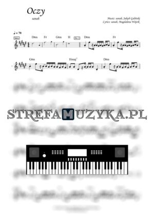 Oczy - sanah - Nuty na Keyboard / Pianino - StrefaMuzyka.pl