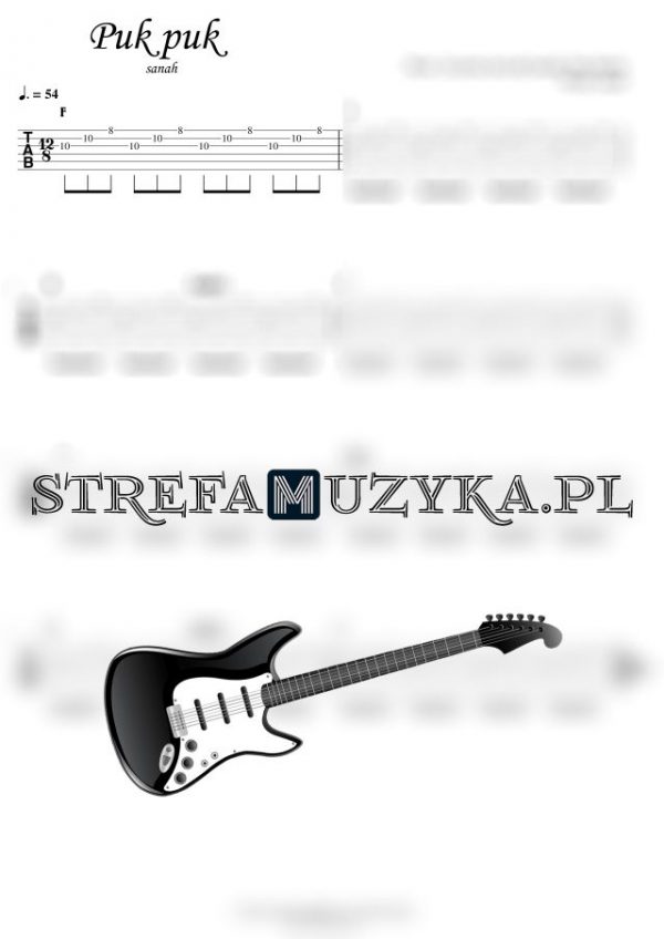 Puk puk - sanah - Chords & Tab Guitar - StrefaMuzyka.pl
