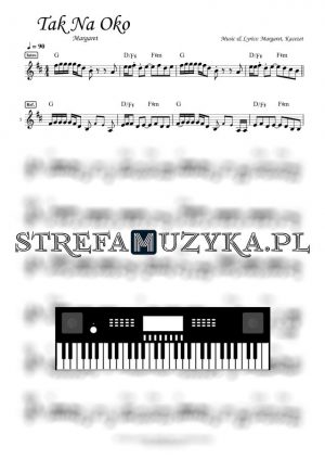 Tak na oko Margaret nuty keyboard pianino