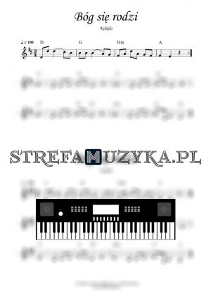 Bóg się rodzi - Nuty na Keyboard - Kolędy - www.StrefaMuzyka.pl