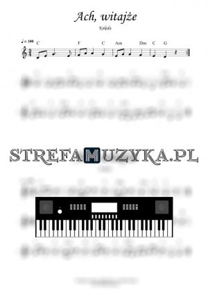 Ach witajże nuty na keyboard pianino
