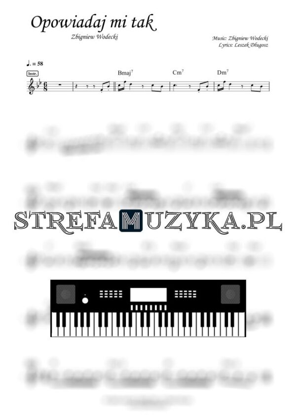 Opowiadaj mi tak - Zbigniew Wodecki nuty pdf na keyboard