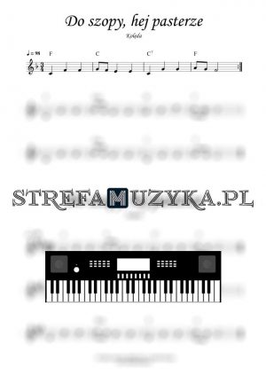 Do szopy, hej pasterze nuty na keyboard, pianino