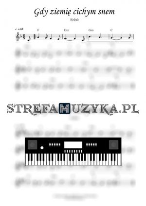 Gdy ziemię cichym snem nuty keyboard, pianino, organy, fortepian