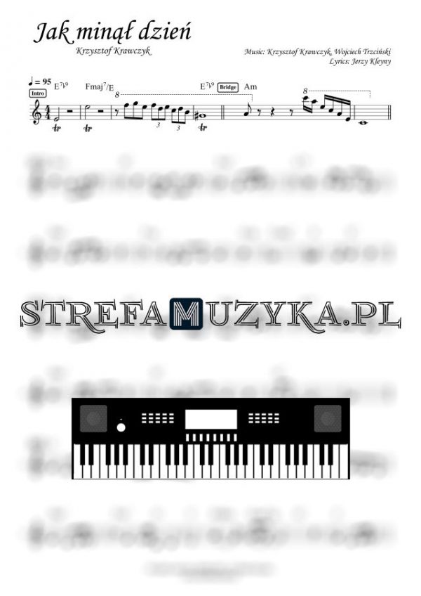 Jak minął dzień - Krzysztof Krawczyk nuty na keyboard, pianino