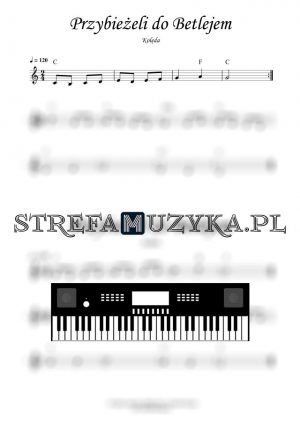 Przybieżeli do Betlejem nuty na keyboard, pianino, fortepian