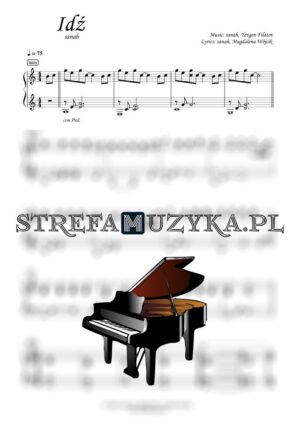 Idź - sanah nuty pdf na pianino, fortepian