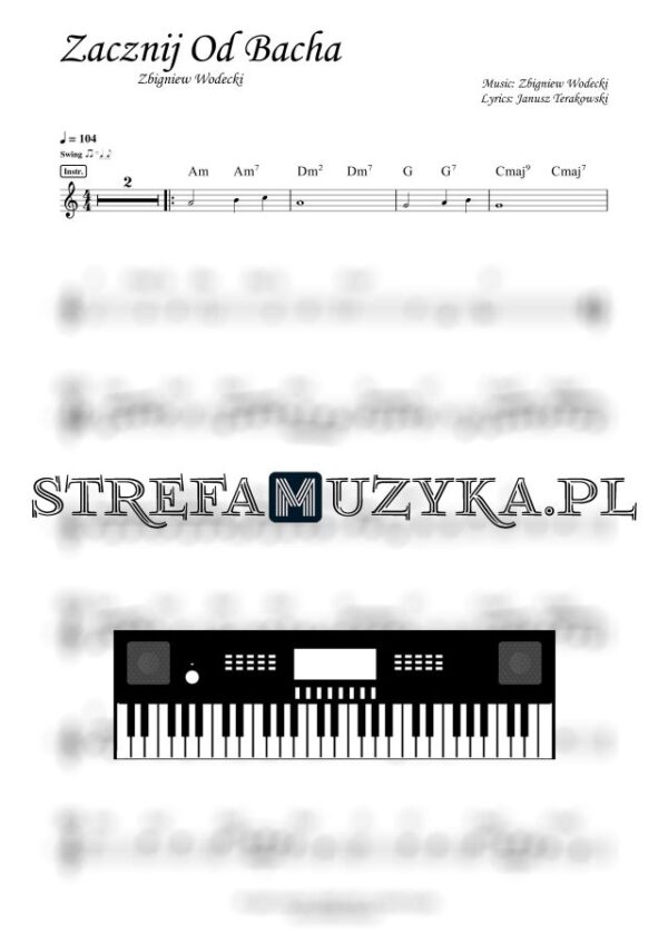 Zacznij od Bacha - Zbigniew Wodecki nuty pdf na keyboard