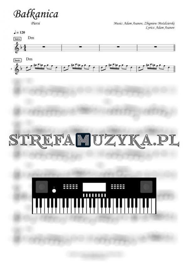 Bałkanica - Piersi nuty pdf keyboard