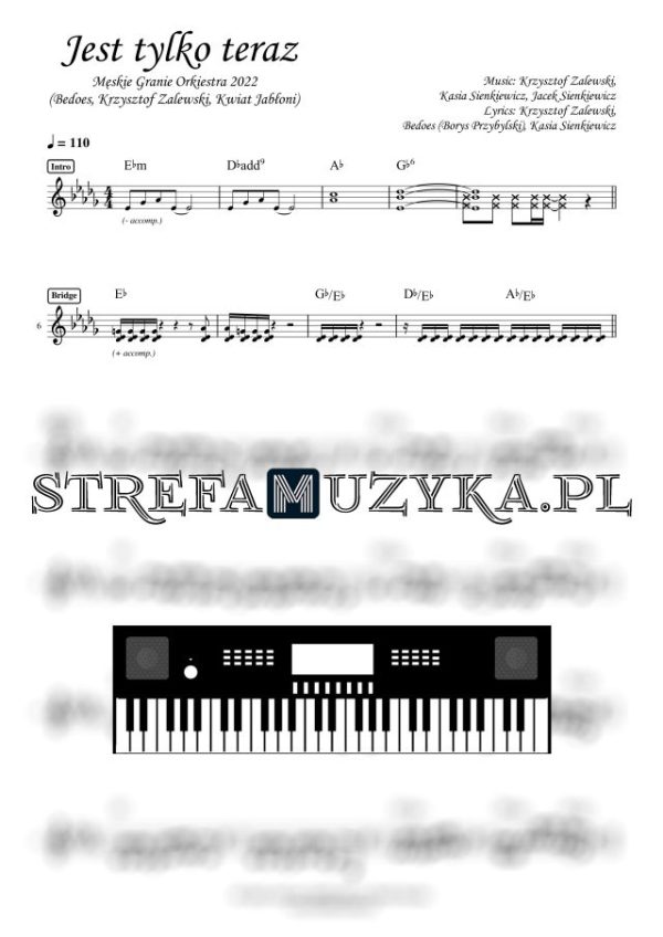 Jest tylko teraz - Męskie Granie Orkiestra 2022 nuty pdf keyboard