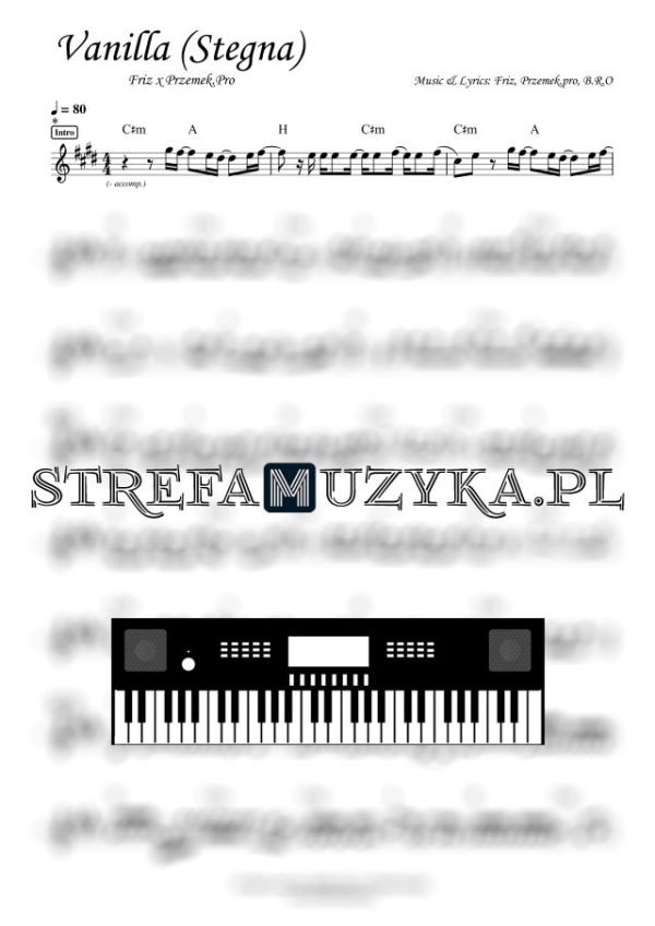 Vanilla (Stegna) - Friz x Przemek.Pro nuty pdf na keyboard