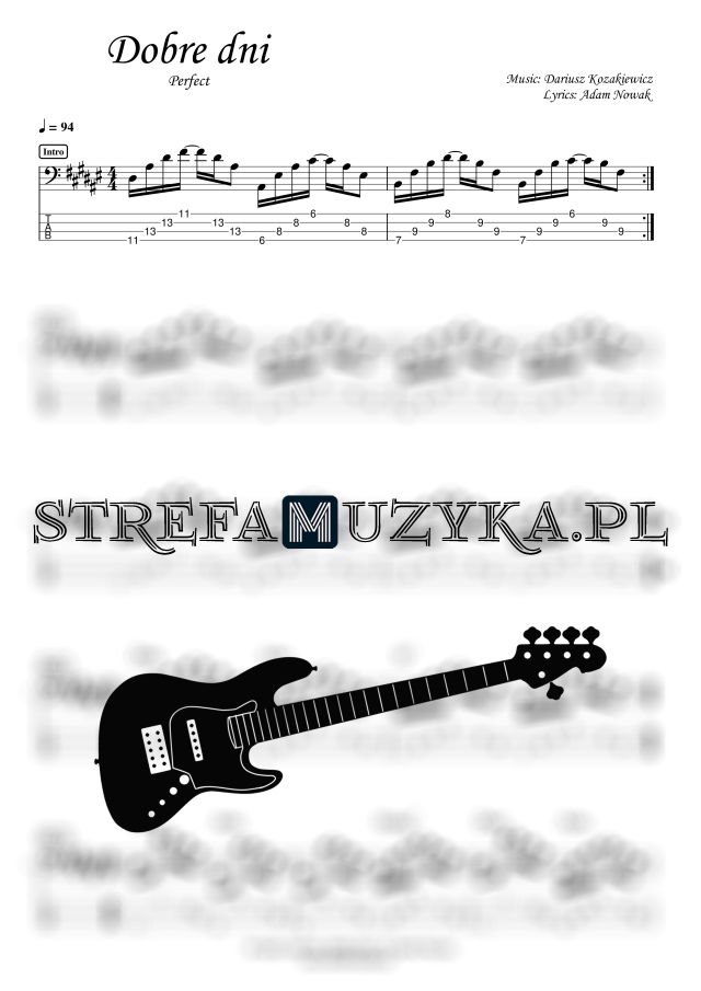 Dobre dni - Perfect - Gitara Basowa - StrefaMuzyka.pl