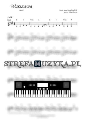 Warszawa - (J. Tuwim) - sanah - Nuty Na Keyboard