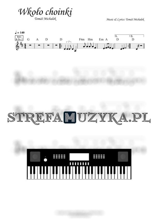 Wkoło choinki - Tomáš Michalek nuty pdf na keyboard
