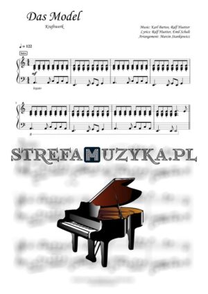 Das Model - Kraftwerk sheet music piano, nuty na pianino