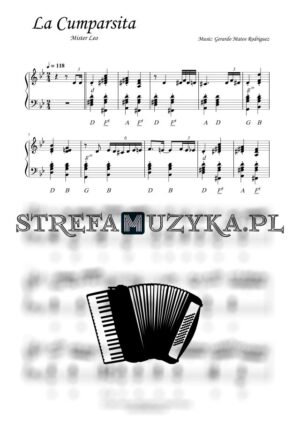 La Cumparsita - Mister Leo sheet music accordion, nuty na akordeon