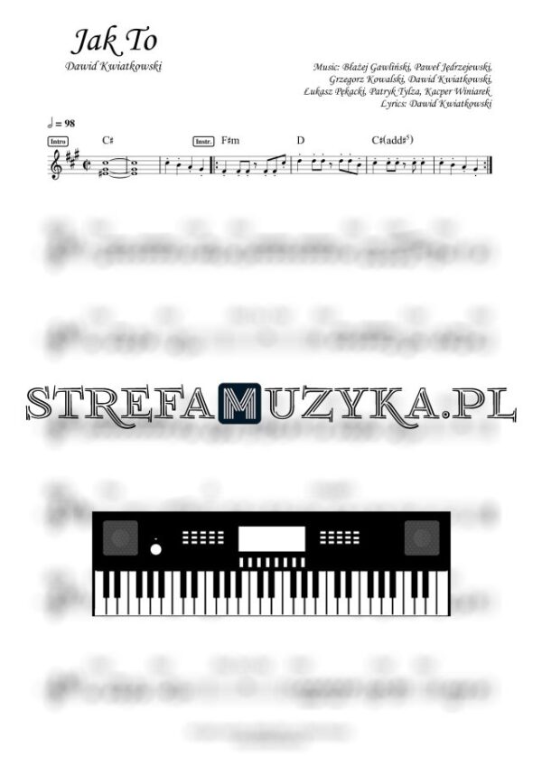 Jak To - Dawid Kwiatkowski - Keyboard - StrefaMuzyka.pl