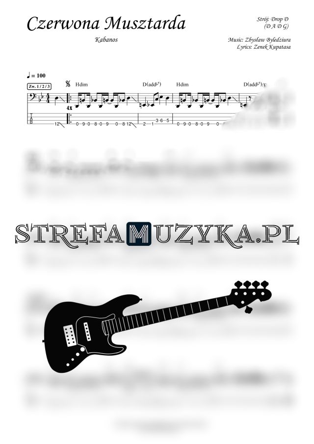 Czerwona Musztarda - Kabanos - Gitara Basowa - StrefaMuzyka.pl