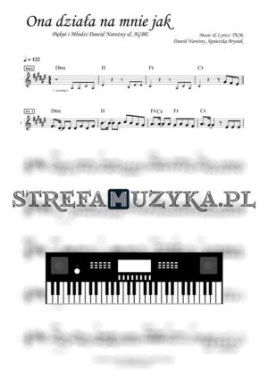 Ona działa na mnie jak - Piękni i Młodzi Dawid Narożny & AGBE nuty pdf na keyboard