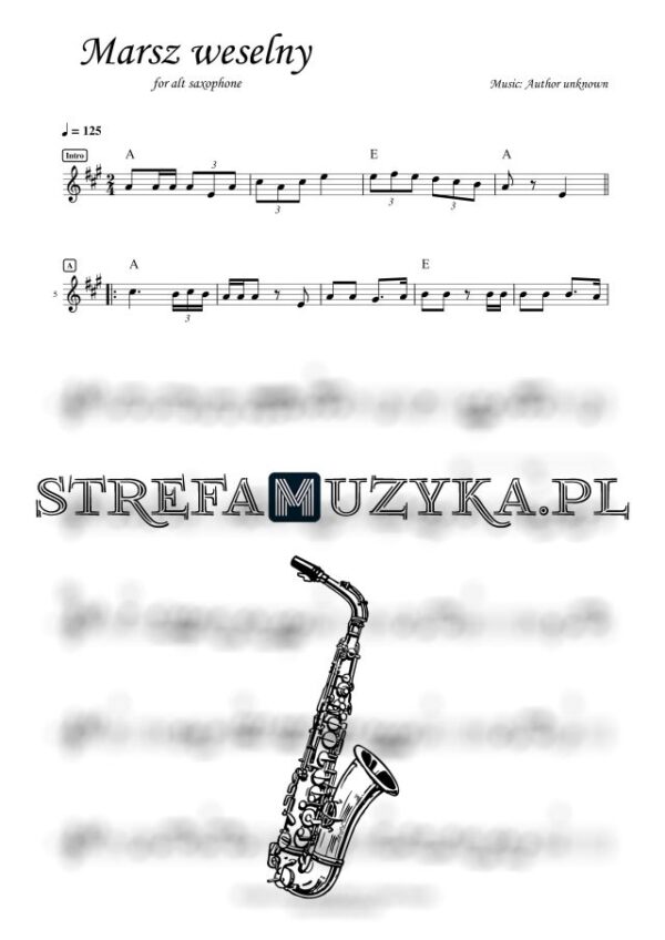 Marsz weselny - Saksofon Altowy - StrefaMuzyka.pl