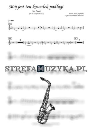 Mój jest ten kawałek podłogi - Mr Zoob nuty pdf na saksofon altowy