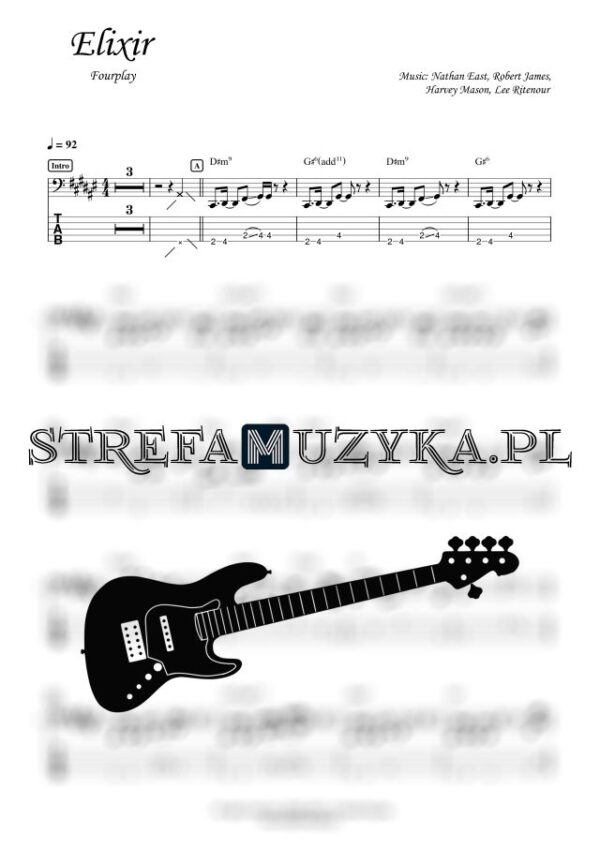 Elixir - Fourplay - Bass Tabs - Gitara Basowa - StrefaMuzyka.pl