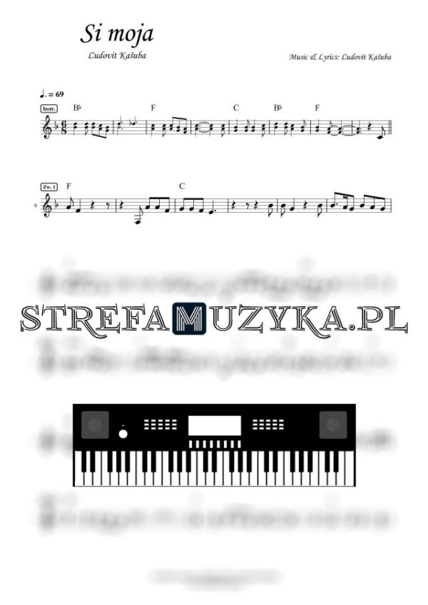 Si moja - Ľudovít Kašuba nuty pdf na keyboard
