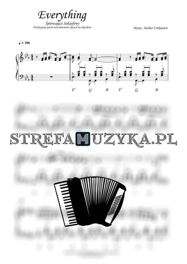 Everything (cover by Śpiewające Saksofony) nuty pdf na keyboard