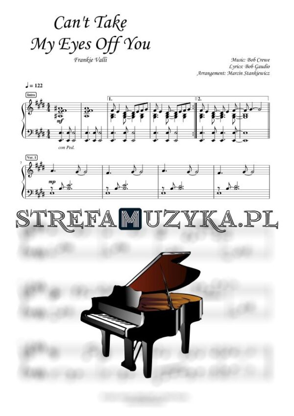 Can't Take My Eyes Off You - Frankie Valli nuty pdf akompaniament piano