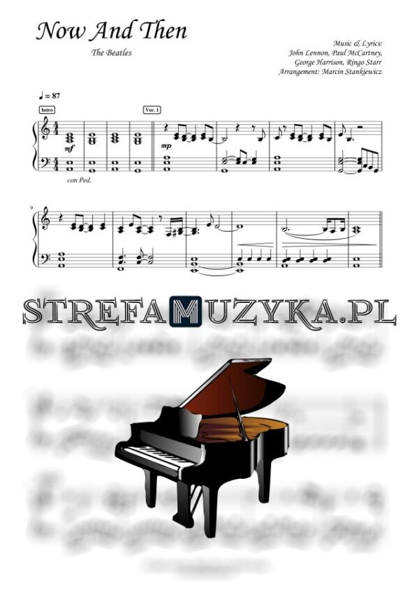 Now And Then - The Beatles sheet music pdf piano