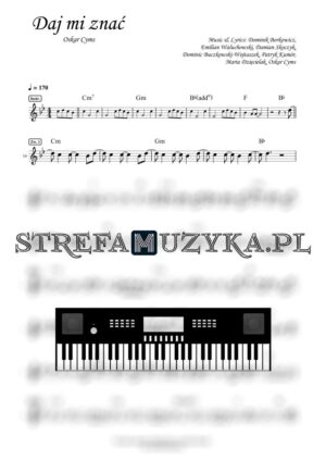 Daj mi znać - Oskar Cyms - Keyboard - StrefaMuzyka.pl