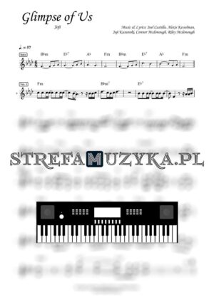 Glimpse of Us - Joji nuty pdf na keyboard