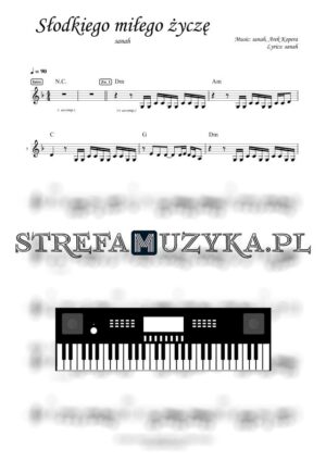 Słodkiego miłego życzę - sanah nuty pdf na keyboard