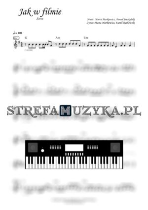 Jak w filmie - Sarsa nuty pdf na keyboard