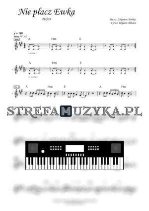 Nie płacz Ewka - Perfect nuty pdf na keyboard