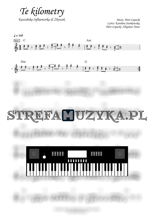 Te kilometry - Kaszubska Influencerka - Keyboard - Strefa Muzyka