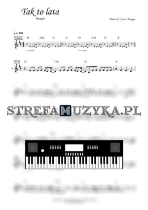 Tak to lata - Bungee nuty pdf na keyboard