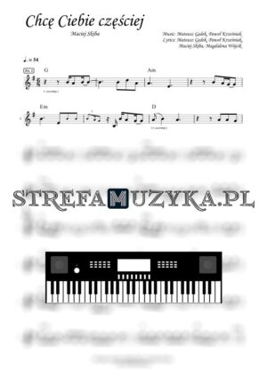 Chcę Ciebie częściej - Maciej Skiba nuty pdf na keyboard