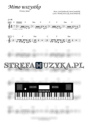 Mimo wszystko - T.Love, Sarsa nuty pdf na keyboard