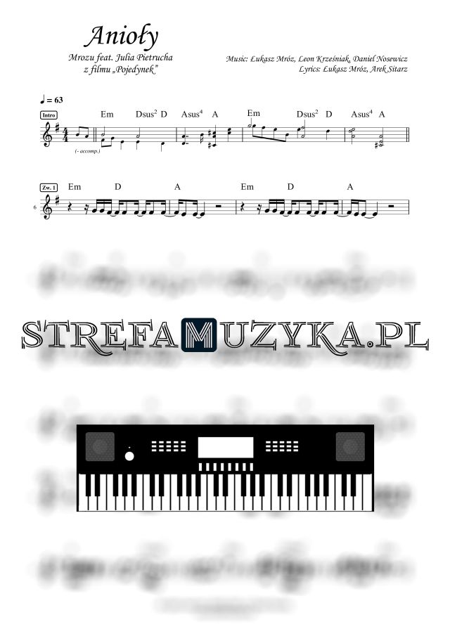 Anioły - Mrozu feat. Julia Pietrucha (z filmu „Pojedynek”) nuty pdf download