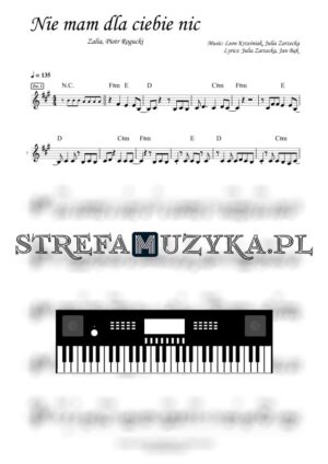 Nie mam dla ciebie nic - Zalia, Piotr Rogucki - Keyboard
