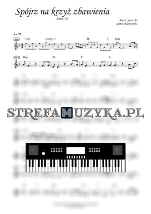 Spójrz na krzyż zbawienia - Suno AI nuty pdf na keyboard