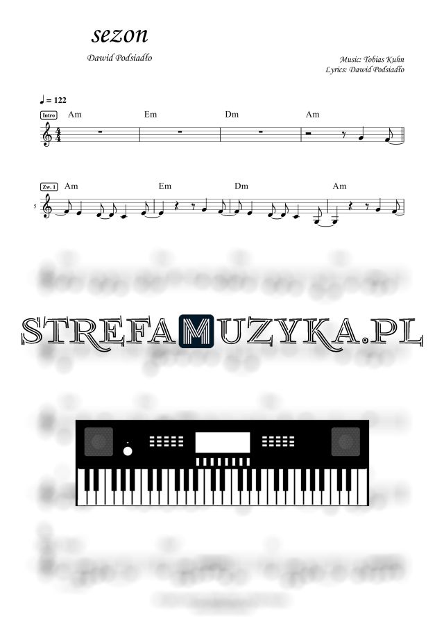 sezon - Dawid Podsiadło nuty pdf na keyboard