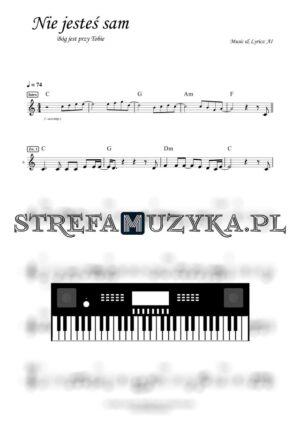 Nie jesteś sam - Bóg jest przy Tobie nuty pdf na keyboard