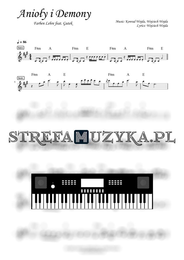 Anioły i Demony - Farben Lehre feat. Gutek - Keyboard