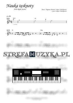 Nauka tęsknoty - Artur Rojek, Kortez nuty na keyboard